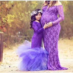Plum Maternity Maxi Dress